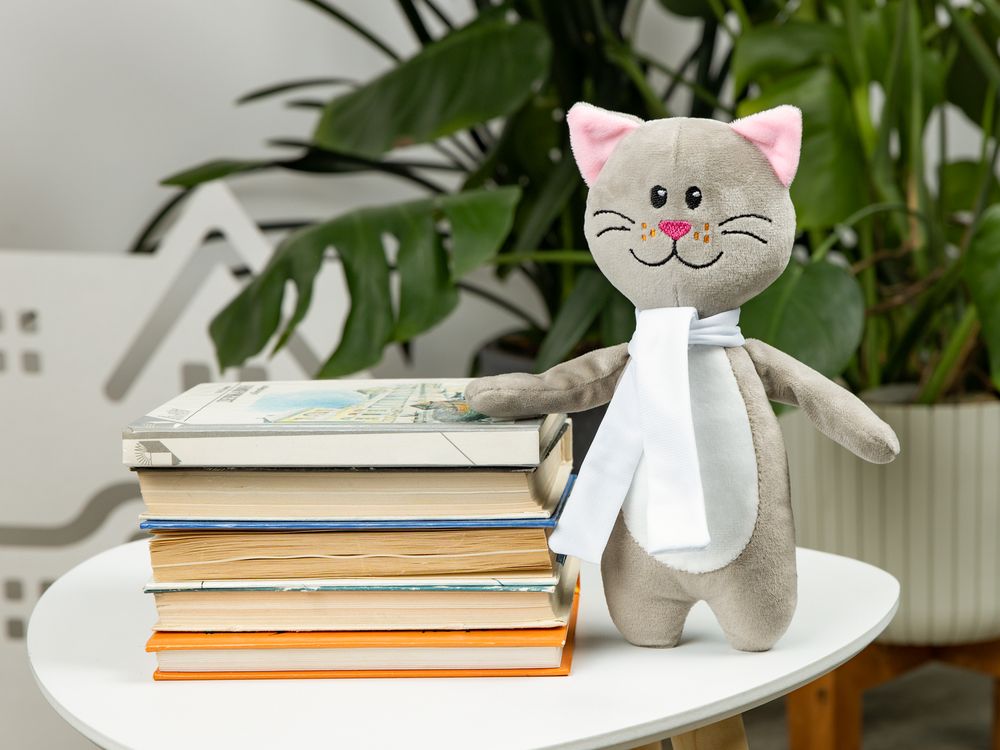 Мягкая игрушка Beastie Toys, котик с белым шарфом — изображение 6