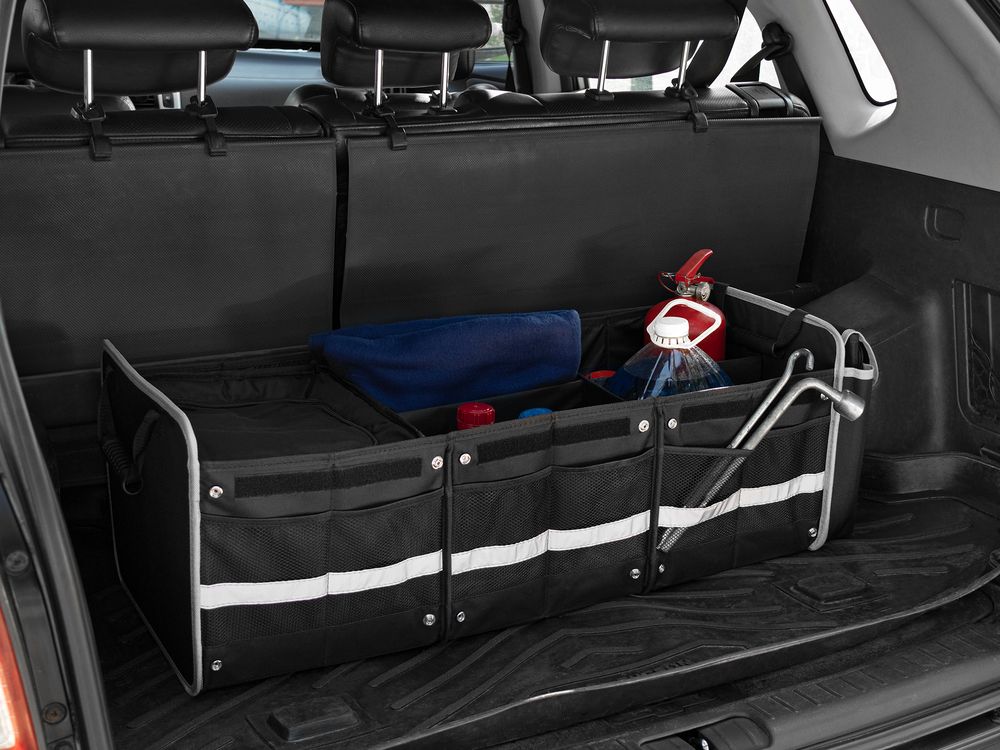 Органайзер в багажник с сумкой-холодильником Arranger, черный с серым — изображение 8