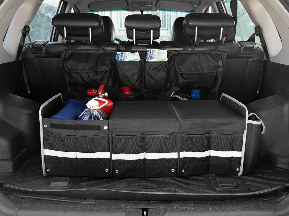 Органайзер в багажник с сумкой-холодильником Arranger, черный с серым — изображение 9