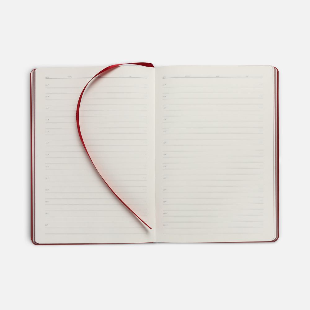 Ежедневник Shall, недатированный, красный — изображение 6