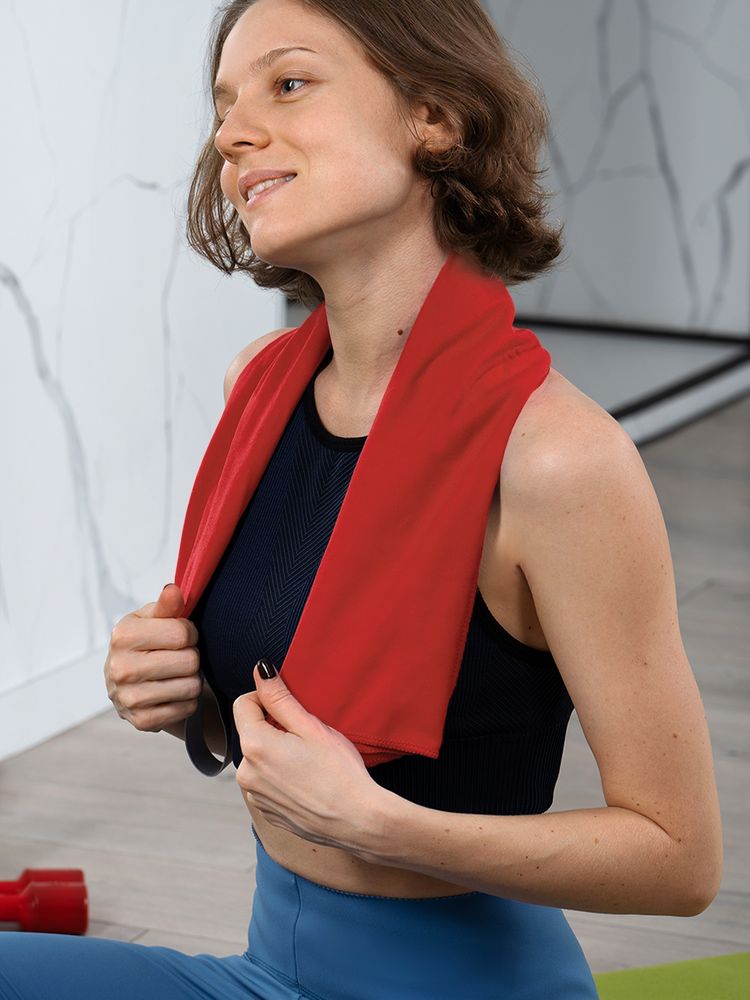 Спортивное полотенце Vigo Small, красное — изображение 8