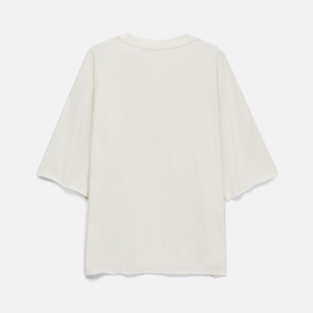 Футболка унисекс оверсайз T1, молочно-белая — изображение 9