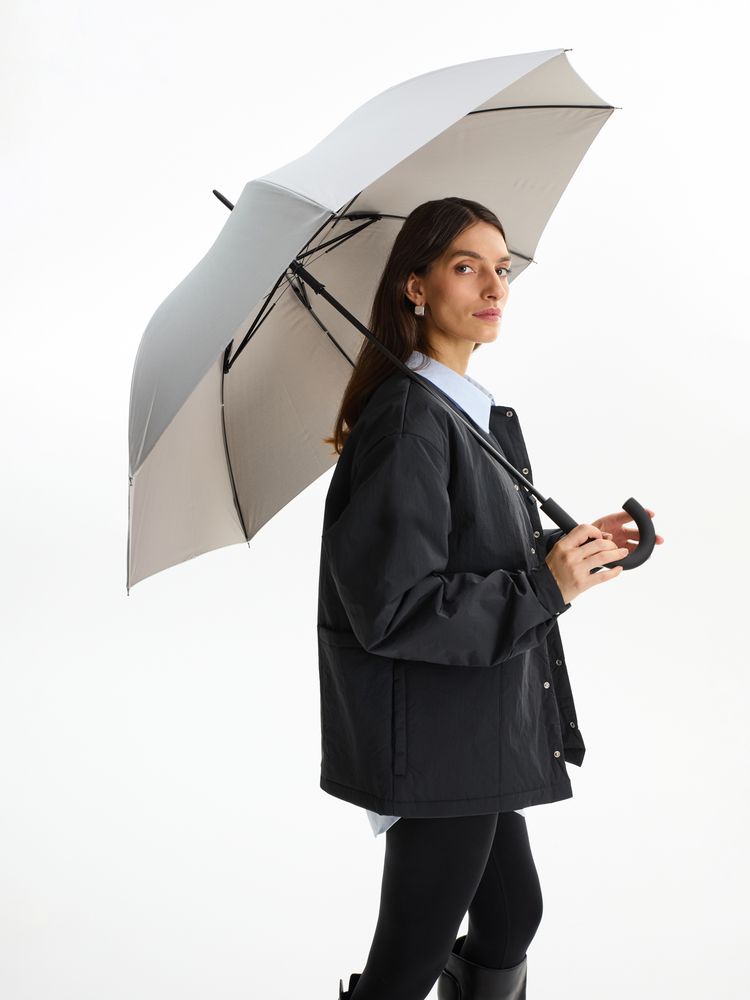 Зонт-трость Wind, серебристый — изображение 8