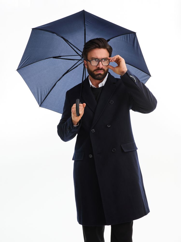 Зонт-трость Wind, темно-синий — изображение 9