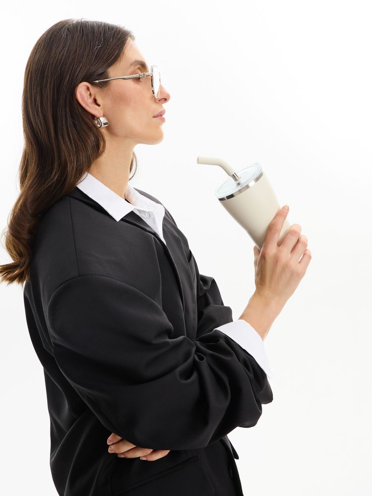 Термостакан Sapporo без логотипа, белый — изображение 13