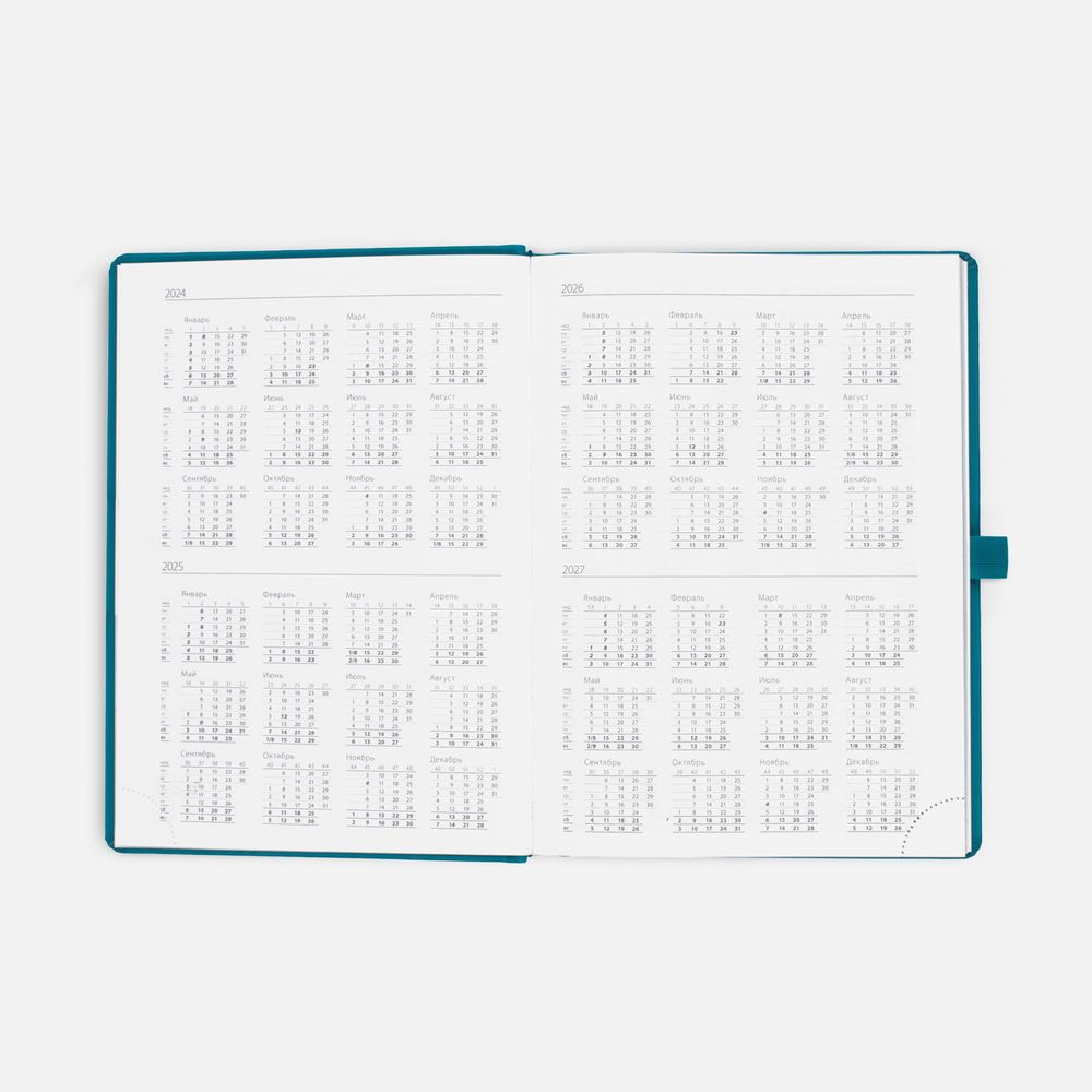 Ежедневник Favor, недатированный, бирюзовый — изображение 6