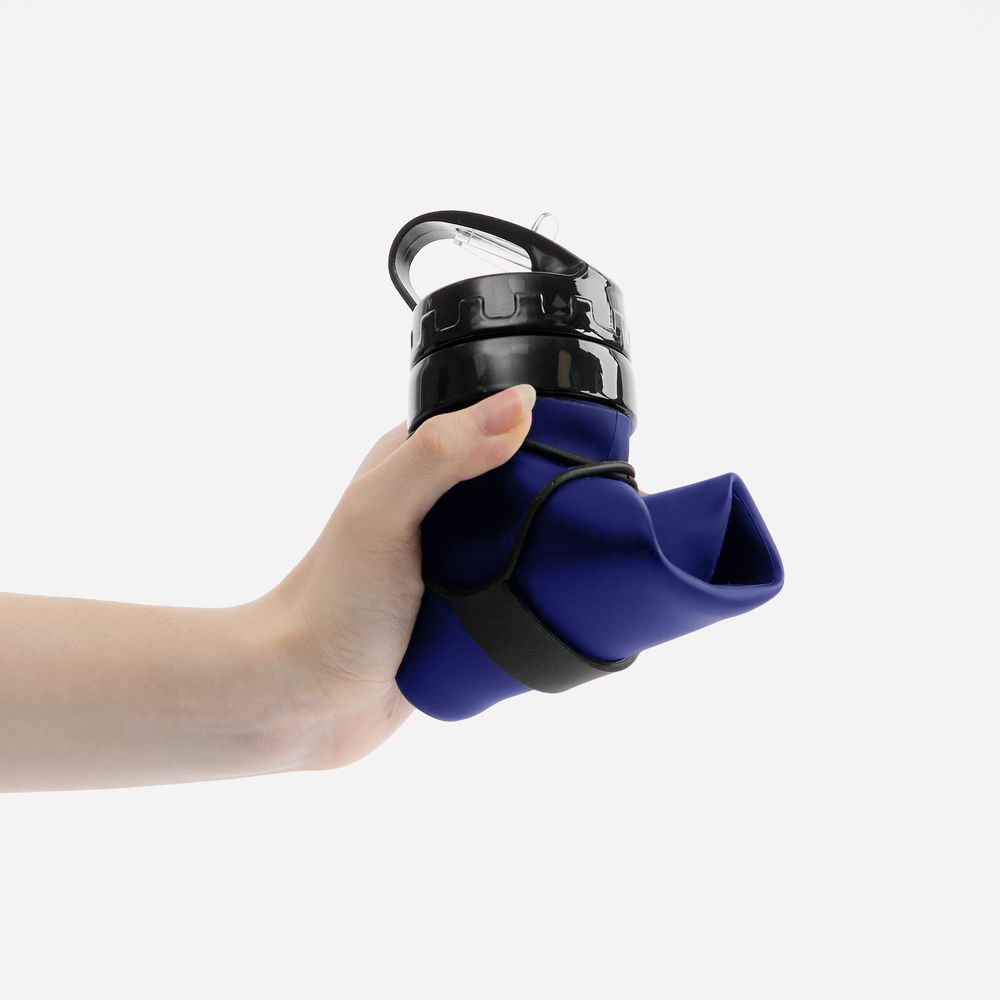 Складная бутылка для воды Langfossen, синяя — изображение 8