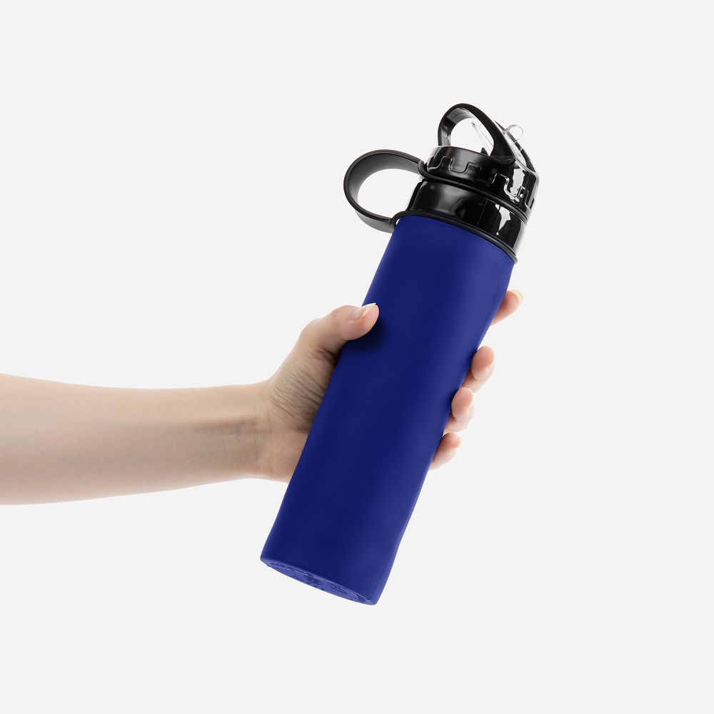 Складная бутылка для воды Langfossen, синяя — изображение 7