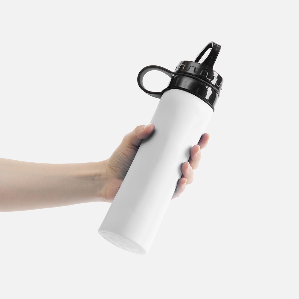 Складная бутылка для воды Langfossen, белая — изображение 7