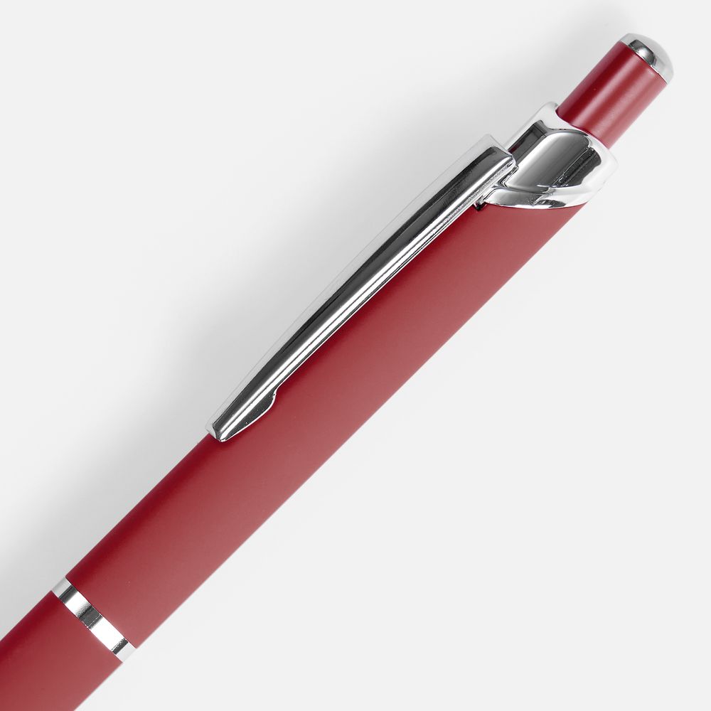 Ручка шариковая Chromos Soft Touch, красная — изображение 4