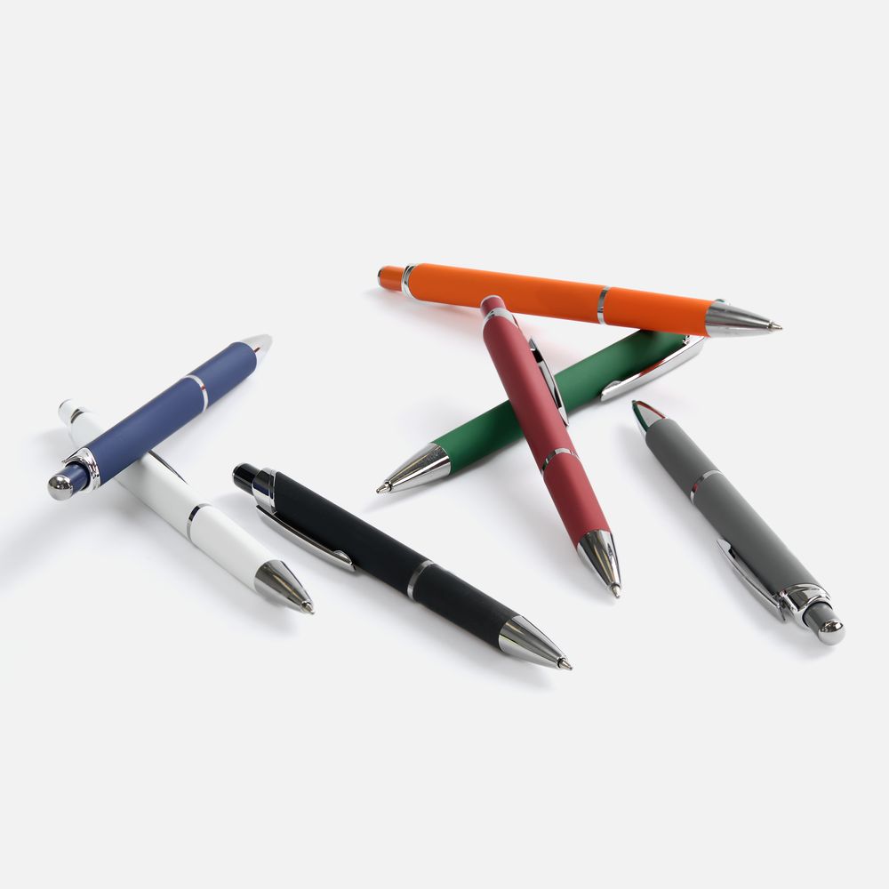 Ручка шариковая Chromos Soft Touch, красная — изображение 6