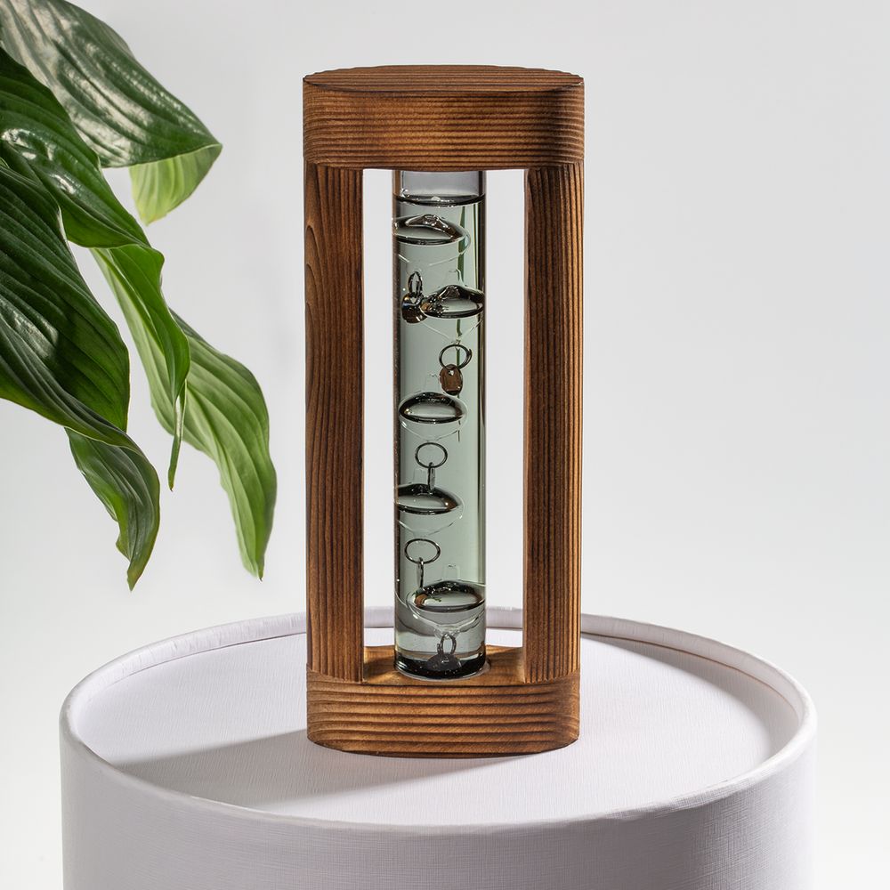 Термометр «Галилей» в деревянном корпусе, серый — изображение 6