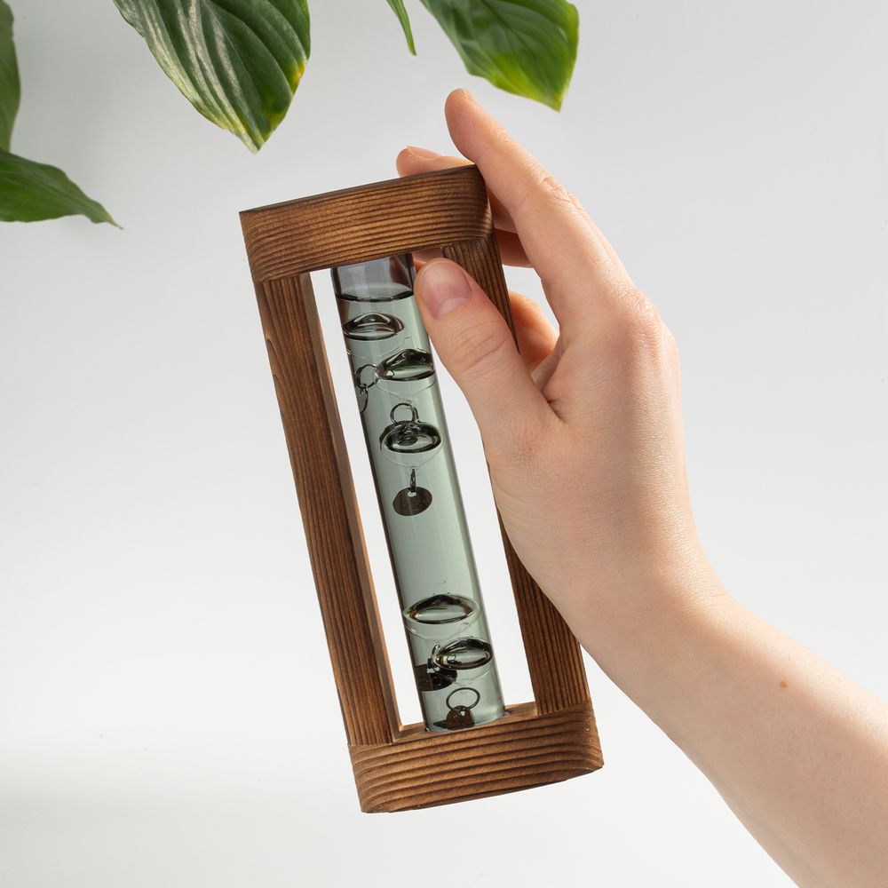 Термометр «Галилей» в деревянном корпусе, серый — изображение 7