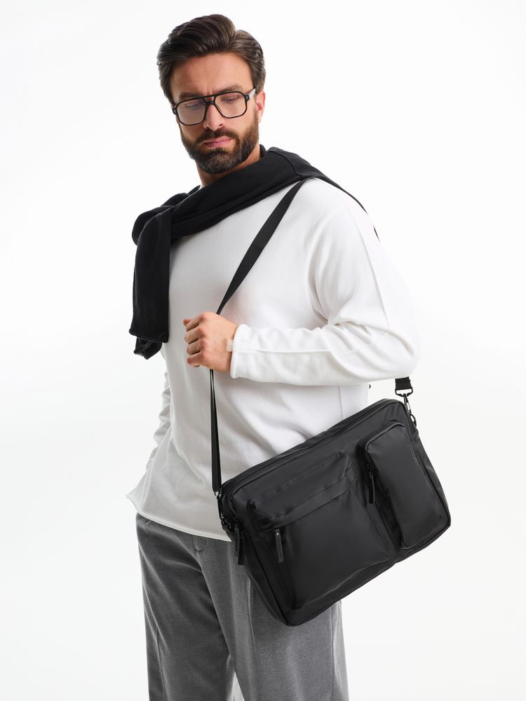 Сумка для ноутбука Traffic, черная — изображение 10