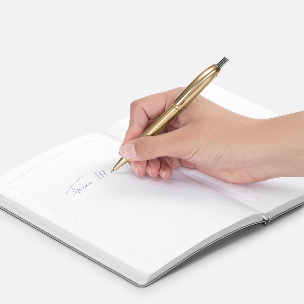 Ручка шариковая Bright Spark, золотистая — изображение 5