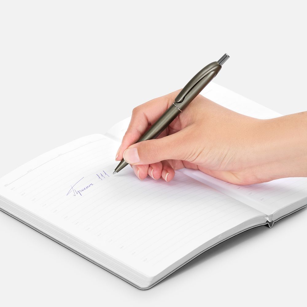 Ручка шариковая Bright Spark, серый металлик — изображение 5