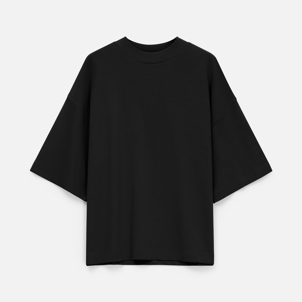 Футболка оверсайз унисекс T9, черная — изображение 10