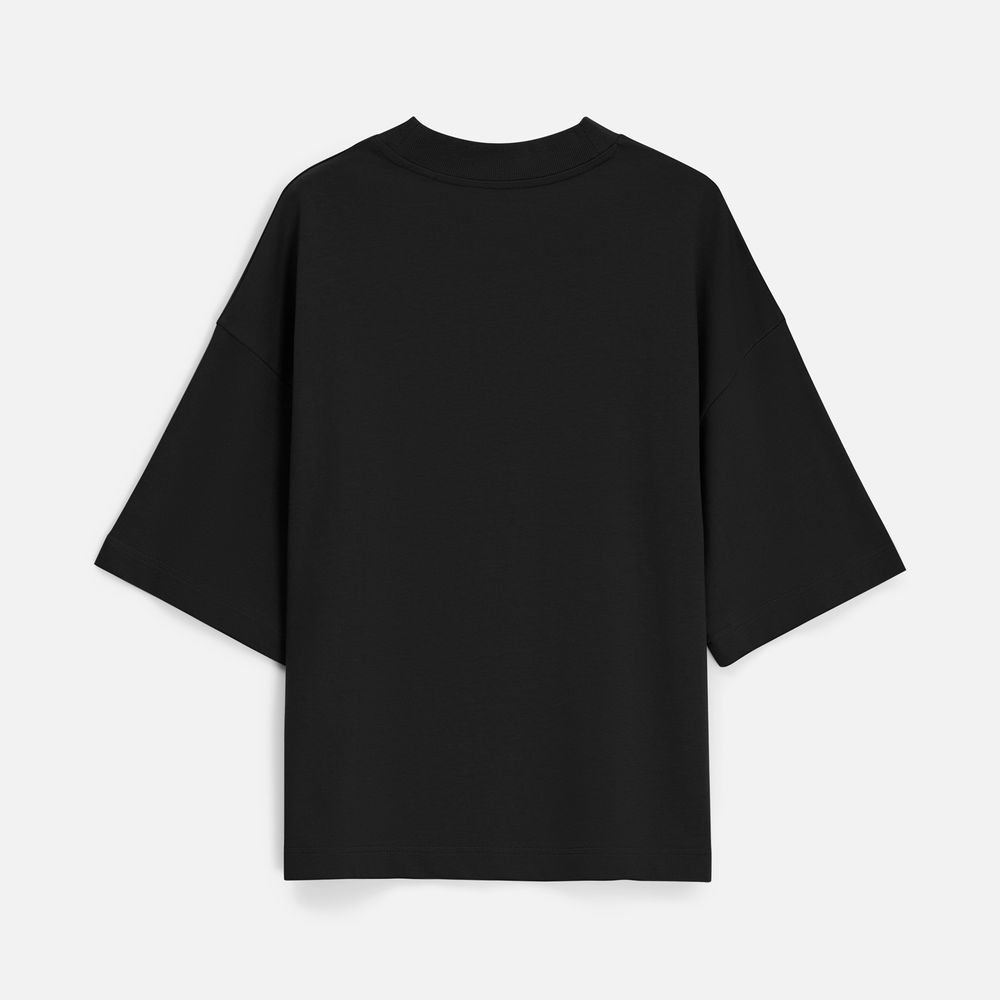 Футболка оверсайз унисекс T9, черная — изображение 11