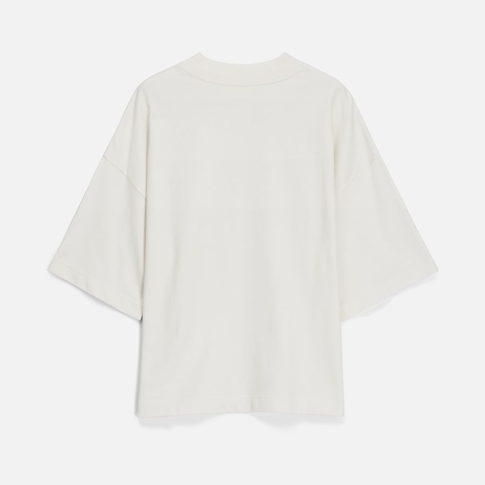 Футболка оверсайз унисекс T9, молочно-белая — изображение 11