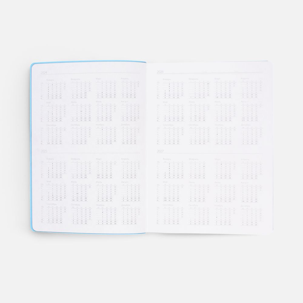 Ежедневник Flexpen Shall, недатированный, голубой — изображение 9