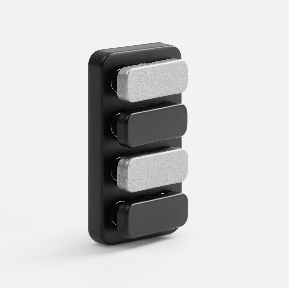 Антистресс-кликер Clacky, черный с серебристым — изображение 3