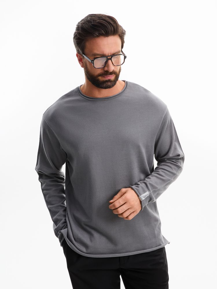 Лонгслив унисекс Siluetti Fuori, серый — изображение 11