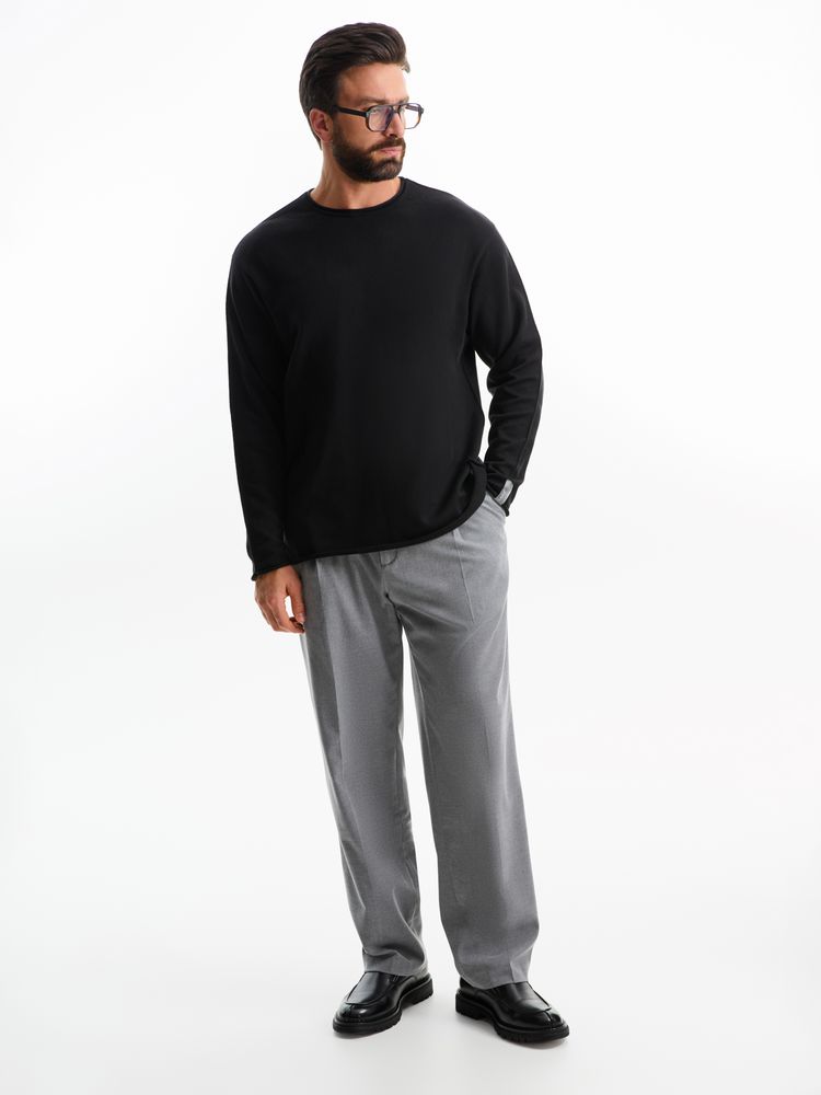 Лонгслив унисекс Siluetti Fuori, черный — изображение 15