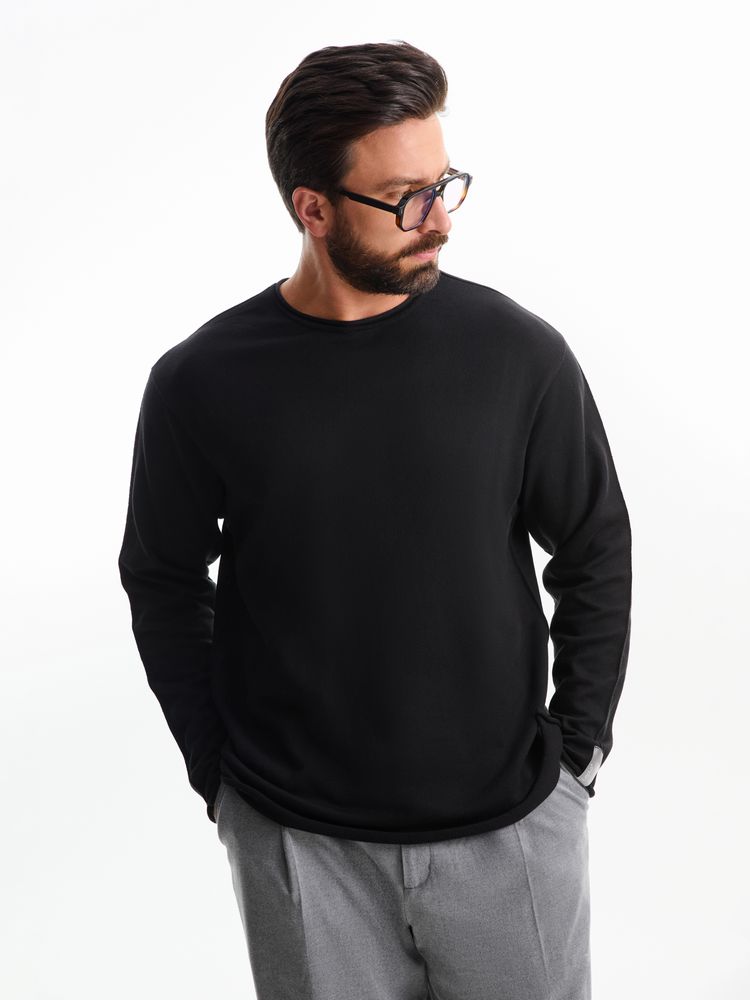 Лонгслив унисекс Siluetti Fuori, черный — изображение 14