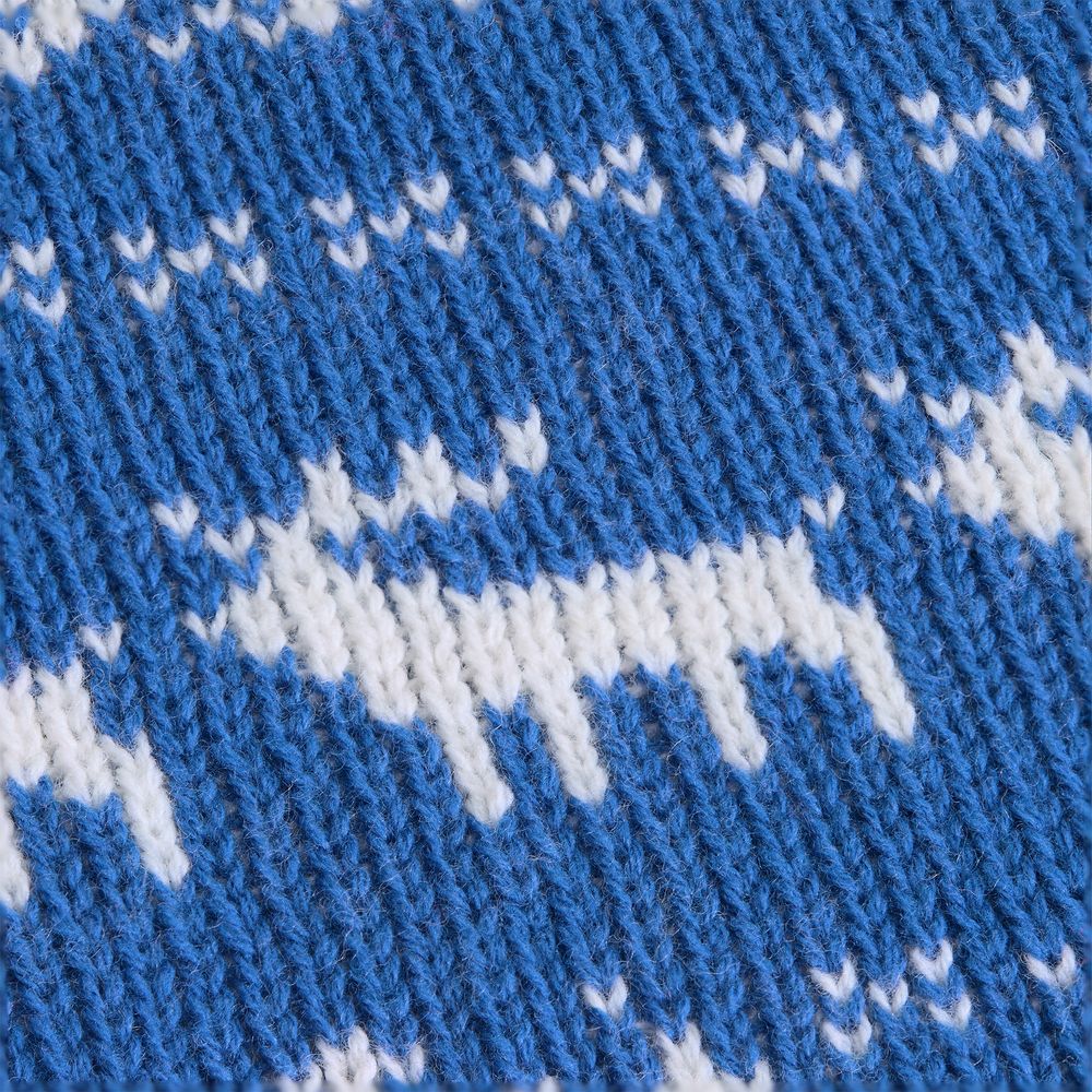 Плед Holidale, синий с молочным — изображение 8