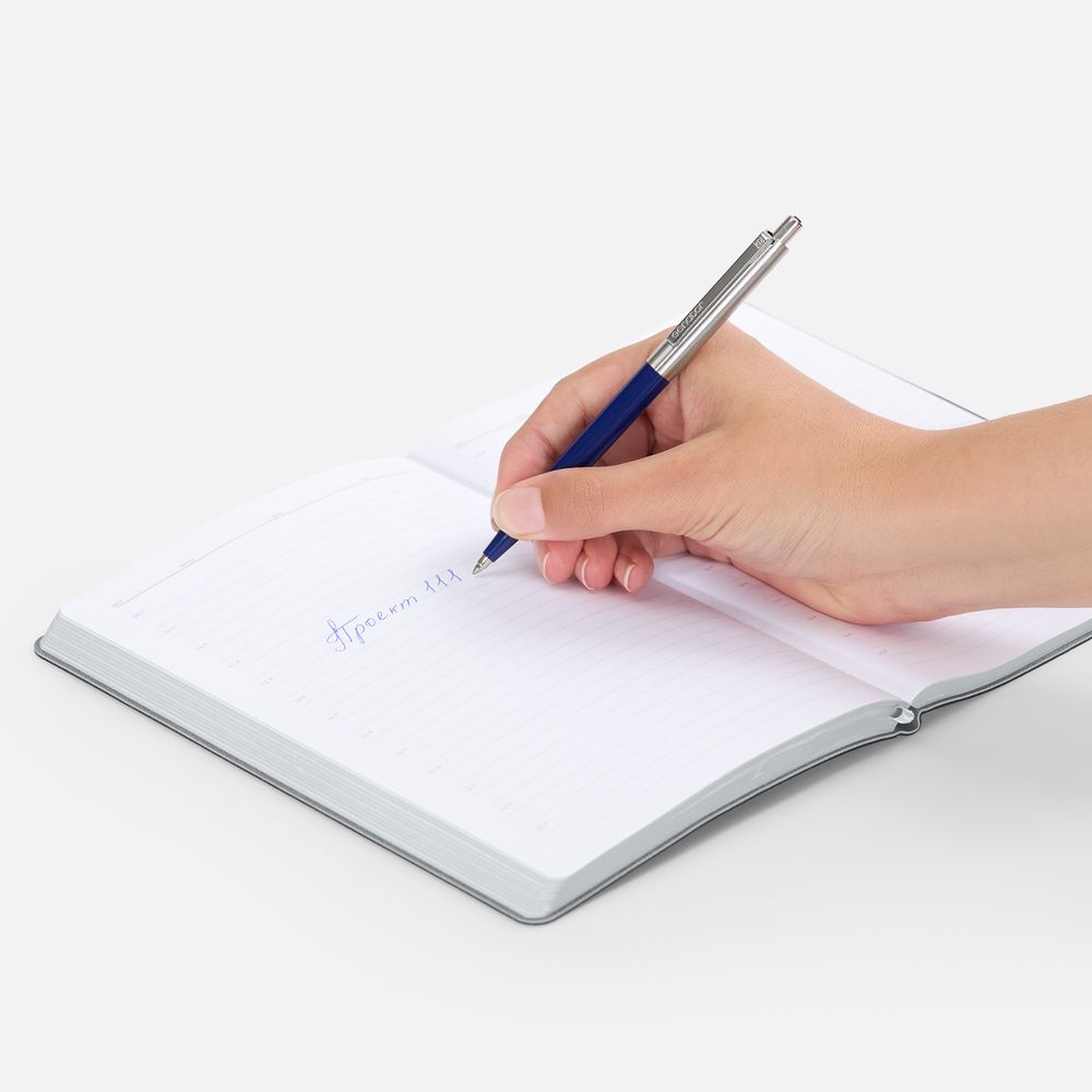 Ручка шариковая Senator Point Metal, ver.2, темно-синяя — изображение 5