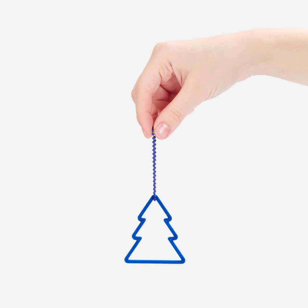 Подвеска «Елочка», 3D-печать, синяя — изображение 4