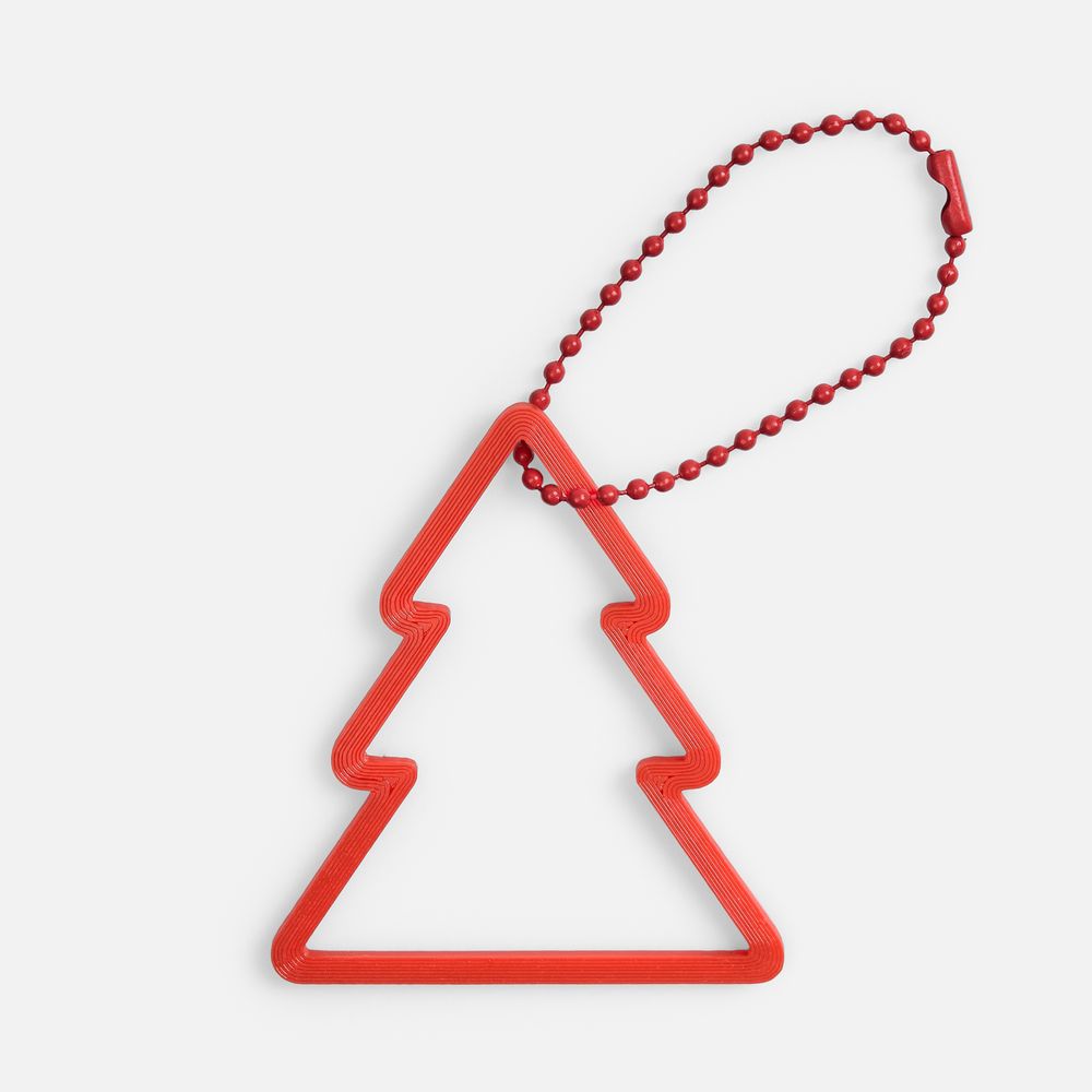 Подвеска «Елочка», 3D-печать, красная — изображение 5
