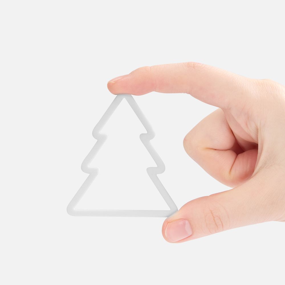 Подвеска «Елочка», 3D-печать, белая — изображение 3