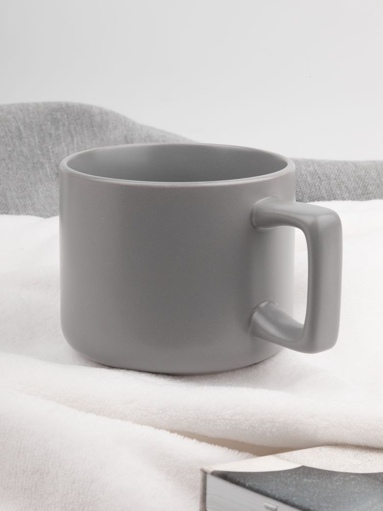 Чашка Jumbo в коробке матовая, светло-серая — изображение 6