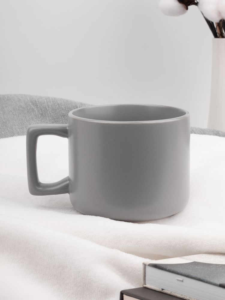 Чашка Jumbo в коробке матовая, светло-серая — изображение 7