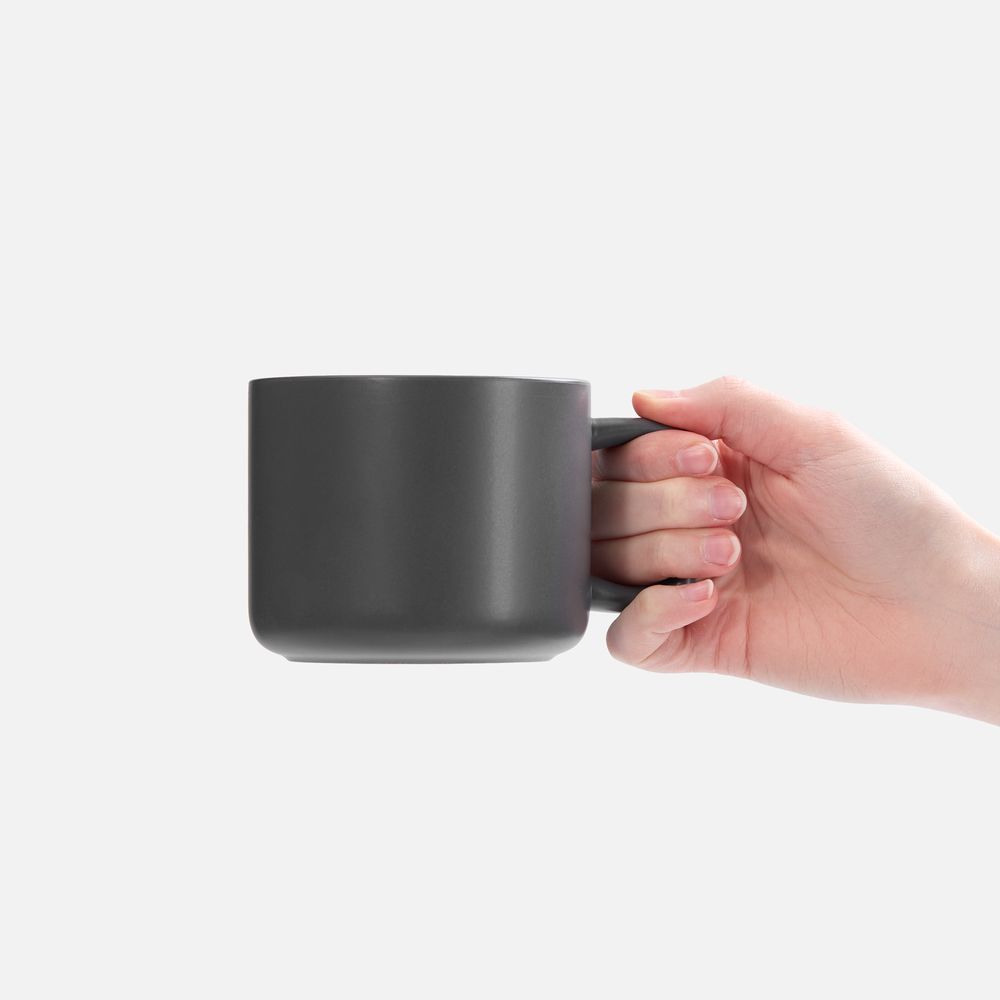 Чашка Jumbo в коробке матовая, темно-серая — изображение 4