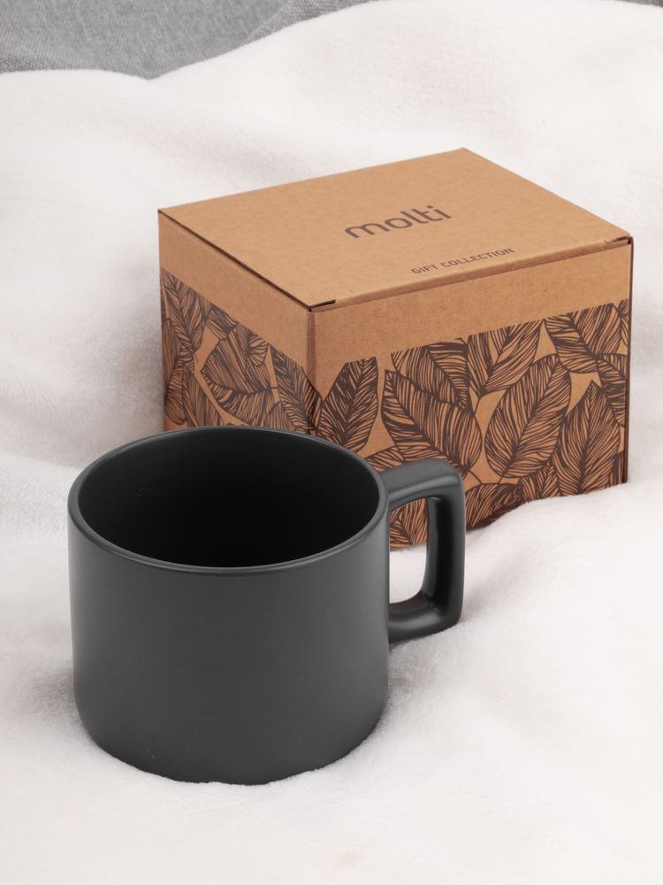 Чашка Jumbo в коробке матовая, темно-серая — изображение 5