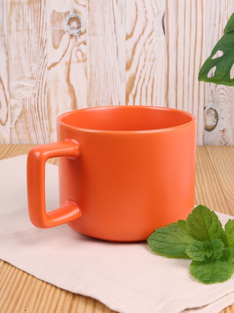 Чашка Jumbo в коробке матовая, оранжевая — изображение 5