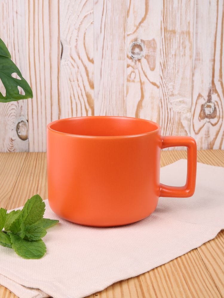 Чашка Jumbo в коробке матовая, оранжевая — изображение 6