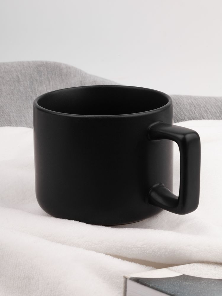 Чашка Jumbo в коробке матовая, черная — изображение 6