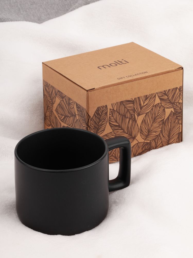 Чашка Jumbo в коробке матовая, черная — изображение 5