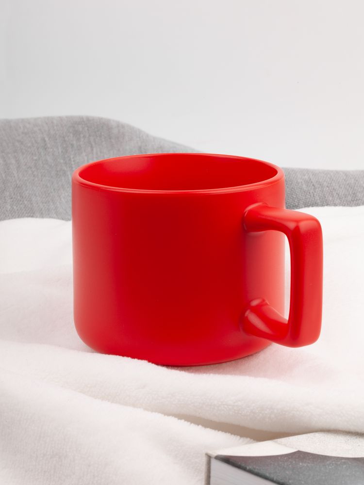 Чашка Jumbo в коробке матовая, красная — изображение 6