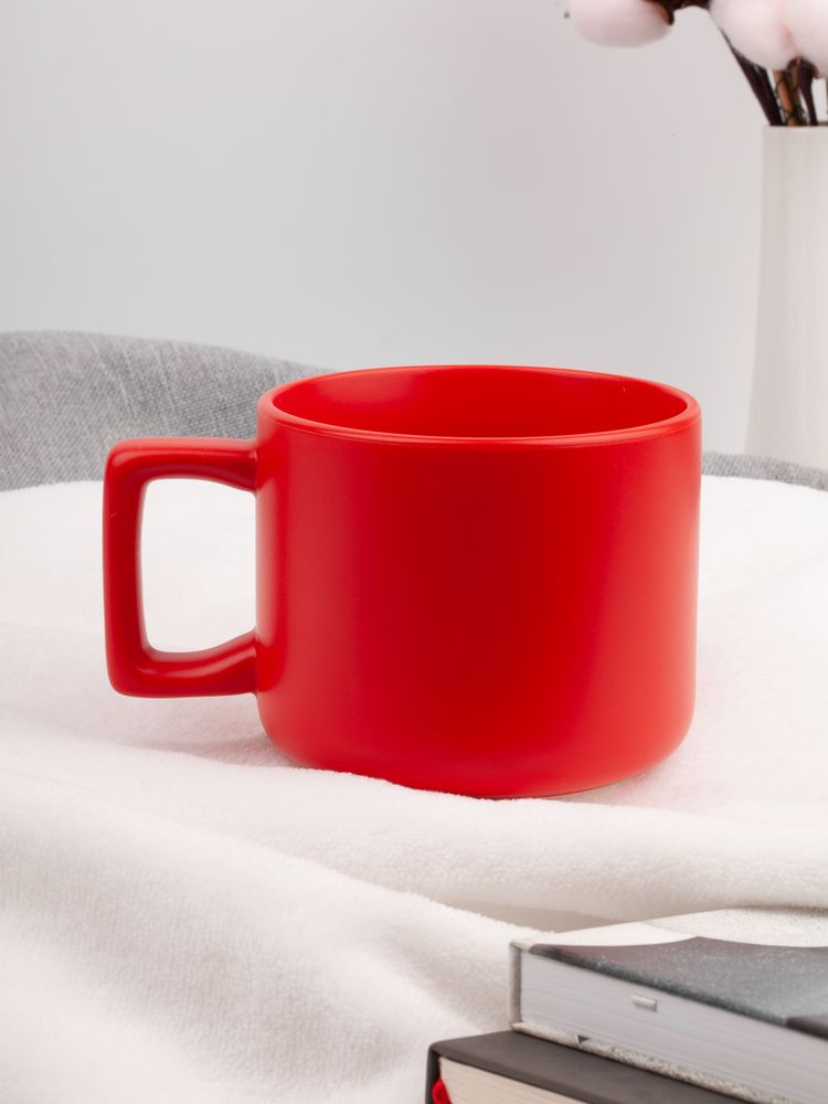 Чашка Jumbo в коробке матовая, красная — изображение 7