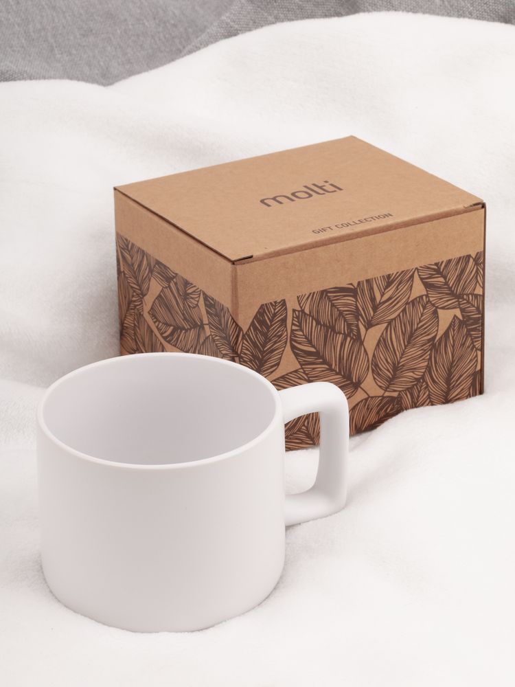 Чашка Jumbo в коробке матовая, белая — изображение 5