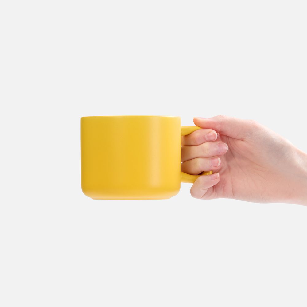 Чашка Jumbo в коробке матовая, желтая — изображение 4