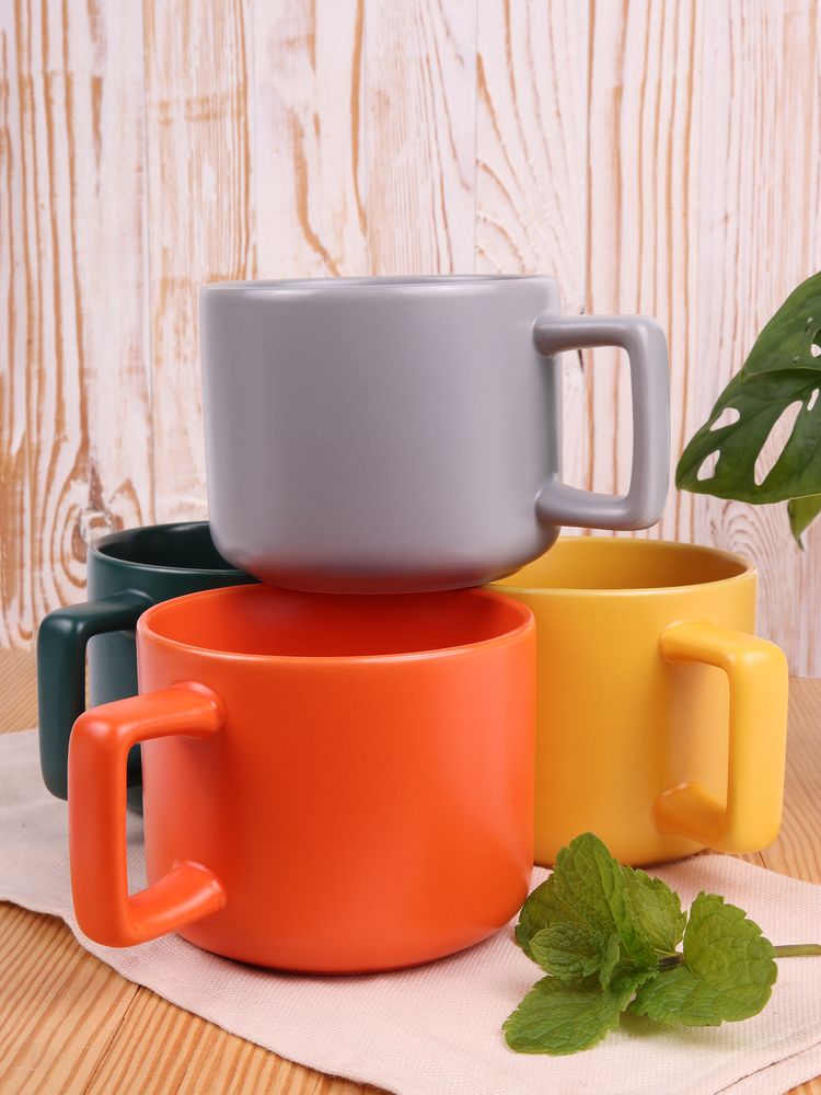 Чашка Jumbo в коробке матовая, зеленая — изображение 5