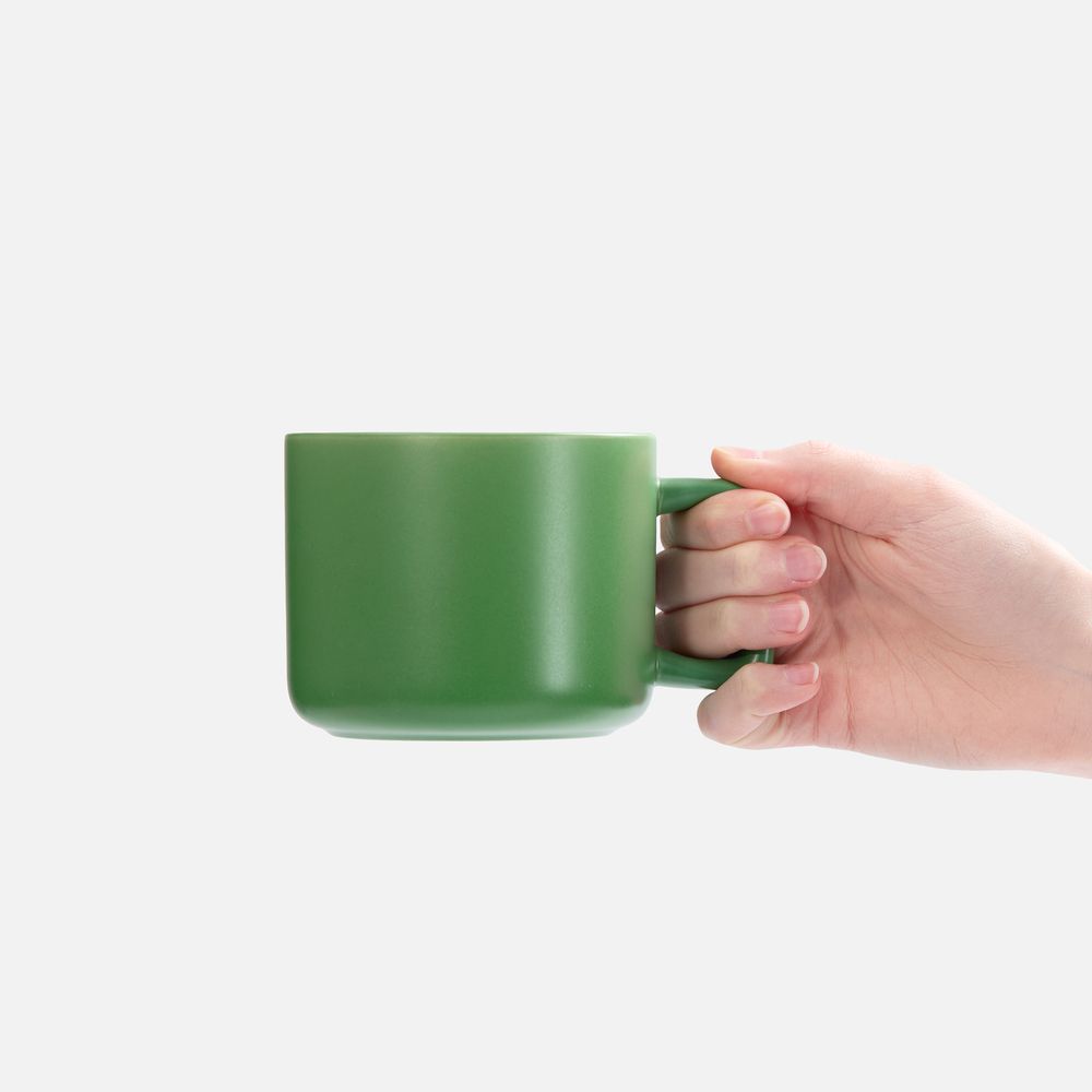 Чашка Jumbo в коробке матовая, зеленая — изображение 4