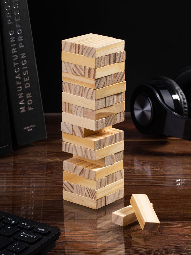 Игра «Деревянная башня мини», неокрашенная — изображение 6