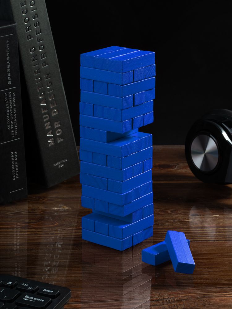 Игра «Деревянная башня мини», синяя — изображение 5