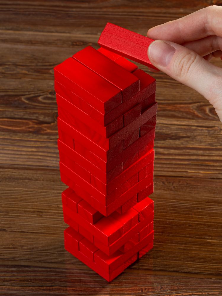 Игра «Деревянная башня мини», красная — изображение 5